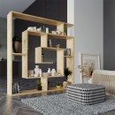 Βιβλιοθήκη Labirent Megapap χρώμα sapphire oak 125x22x129εκ.