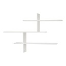 Ραφιέρα τοίχου Leo Megapap χρώμα λευκό 123x22x80εκ.