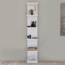 Βιβλιοθήκη - Ραφιέρα τοίχου Ogden Megapap χρώμα λευκό 34,5x30x180εκ.