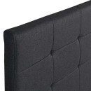 Κρεβάτι Sissy Megapap υφασμάτινο χρώμα ανθρακί 160x200εκ.