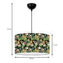 Φωτιστικό οροφής Alamea Megapap E27 υφασμάτινο μονόφωτο πολύχρωμο floral Φ38x70εκ.