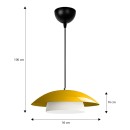 Φωτιστικό οροφής Eliora Megapap E27 μεταλλικό μονόφωτο χρώμα κίτρινο Ø36x100εκ.