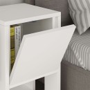 Κομοδίνο Ema Megapap χρώμα λευκό 30x30x55εκ.