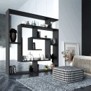 Βιβλιοθήκη Labirent Megapap χρώμα ανθρακί 125x22x129εκ.