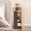 Κομοδίνο Elos Megapap σετ 2 τεμαχίων χρώμα sapphire oak - ανθρακί 25x27x60εκ.