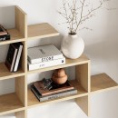 Ραφιέρα τοίχου Halic Megapap χρώμα sapphire oak 150x22x82εκ.