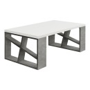 Τραπεζάκι σαλονιού Honey Megapap χρώμα γκρι ρετρό - λευκό 105x60x40εκ.