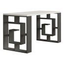 Γραφείο εργασίας Labirent Megapap χρώμα ανθρακί - λευκό 140x60x75εκ