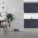 Ντουλάπι κουζίνας/μπάνιου - Παπουτσοθήκη Stair Megapap χρώμα λευκό 62,2x37,4x156εκ.