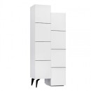 Ντουλάπι κουζίνας/μπάνιου - Παπουτσοθήκη Stair Megapap χρώμα λευκό 62,2x37,4x156εκ.