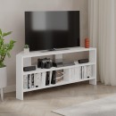 Έπιπλο τηλεόρασης γωνιακό Thales Megapap χρώμα λευκό 110x36x45εκ.