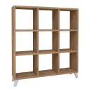 Βιβλιοθήκη Saul Megapap χρώμα pine oak 88,2x20x88,2εκ.