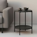 Τραπεζάκι βοηθητικό Argento Megapap χρώμα ανθρακί 43x43x60εκ.