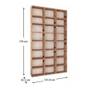 Βιβλιοθήκη Fyodor Megapap χρώμα pine oak 102x16x178εκ.