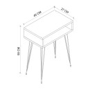 Κομοδίνο Scott Megapap χρώμα λευκό 40x30x60εκ.