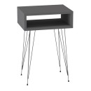 Κομοδίνο Scott Megapap χρώμα ανθρακί 40x30x60εκ.