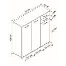 Παπουτσοθήκη - Ντουλάπι Polly Megapap χρώμα λευκό 108x35x108εκ.