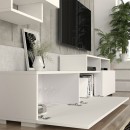 Σύνθεση τηλεόρασης Stamatia Megapap χρώμα λευκό 210x36,8x46,8εκ.