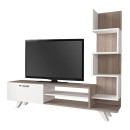 Έπιπλο τηλεόρασης Ceren Megapap χρώμα λευκό - cordoba 149,5x31x131,6εκ.