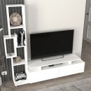 Σύνθεση τηλεόρασης Tulip Megapap χρώμα λευκό 160x29,5x160εκ.