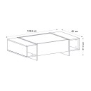 Τραπεζάκι σαλονιού Veyron Megapap χρώμα μαύρο rebab - μαύρο εφέ μαρμάρου 104x60x37,3εκ.