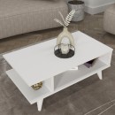 Τραπεζάκι σαλονιού Titus Megapap χρώμα λευκό 80x45x30εκ.