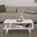 Τραπεζάκι σαλονιού Titus Megapap χρώμα λευκό 80x45x30εκ.