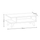 Τραπεζάκι σαλονιού Titus Megapap χρώμα λευκό 80x45x30εκ.