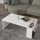 Τραπεζάκι σαλονιού View Megapap χρώμα λευκό 95x50x34εκ.