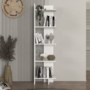 Βιβλιοθήκη Perla Megapap χρώμα λευκό 48x22x170εκ.