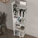 Βιβλιοθήκη Perla Megapap χρώμα λευκό 48x22x170εκ.