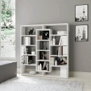 Βιβλιοθήκη Ample Megapap χρώμα λευκό 125x22x135,7εκ.