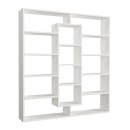 Βιβλιοθήκη Ample Megapap χρώμα λευκό 125x22x135,7εκ.