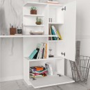 Γραφείο εργασίας Merino Megapap χρώμα λευκό 149,5x61,8x120εκ.