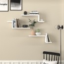 Ραφιέρα τοίχου Lowa Megapap 3 τεμαχίων χρώμα λευκό 57,7x14,5x18εκ.