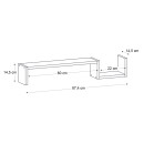Ραφιέρα τοίχου Happy Megapap χρώμα λευκό 87,4x14,5x14,5εκ.