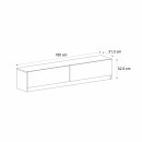 Έπιπλο τηλεόρασης Ahenk Megapap χρώμα λευκό 160x31,3x32,9εκ.