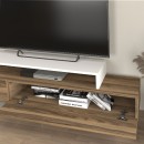 Έπιπλο τηλεόρασης Nirvana Megapap χρώμα καρυδί - λευκό 180x31,3x41,7εκ.