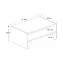 Τραπεζάκι σαλονιού Chester Megapap χρώμα ανθρακί - καρυδί 93,6x60x40εκ.