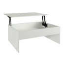 Τραπεζάκι σαλονιού Devon Megapap με σερβιτόρο χρώμα λευκό 110x60x44,8εκ.