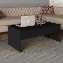 Τραπεζάκι σαλονιού Devon Megapap με σερβιτόρο χρώμα μαύρο 110x60x44,8εκ.