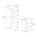 Γραφείο εργασίας πολυμορφικό Last Megapap χρώμα λευκό 119x44,7x123εκ.