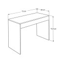 Γραφείο εργασίας Mida Megapap χρώμα λευκό 72x60x73,8εκ.