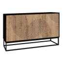 Μπουφές Themis Megapap χρώμα μαύρο - sapphire oak 150x35x83,6εκ.