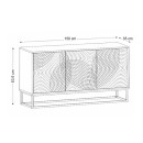 Μπουφές Themis Megapap χρώμα μαύρο - sapphire oak 150x35x83,6εκ.