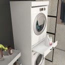 Έπιπλο πλυντηρίου - στεγνωτηρίου Fika Megapap χρώμα λευκό 67x61,8x198,5εκ.