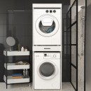 Έπιπλο πλυντηρίου - στεγνωτηρίου Fika Megapap χρώμα λευκό 67x61,8x198,5εκ.