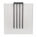 Γραφείο υποδοχής - reception Hola Megapap χρώμα λευκό - ανθρακί 93,6x45,2x110,3εκ.