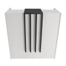 Γραφείο υποδοχής - reception Hola Megapap χρώμα λευκό - ανθρακί 93,6x45,2x110,3εκ.