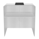 Γραφείο υποδοχής - reception Hola Megapap χρώμα λευκό - ανθρακί 93,6x45,2x110,3εκ.